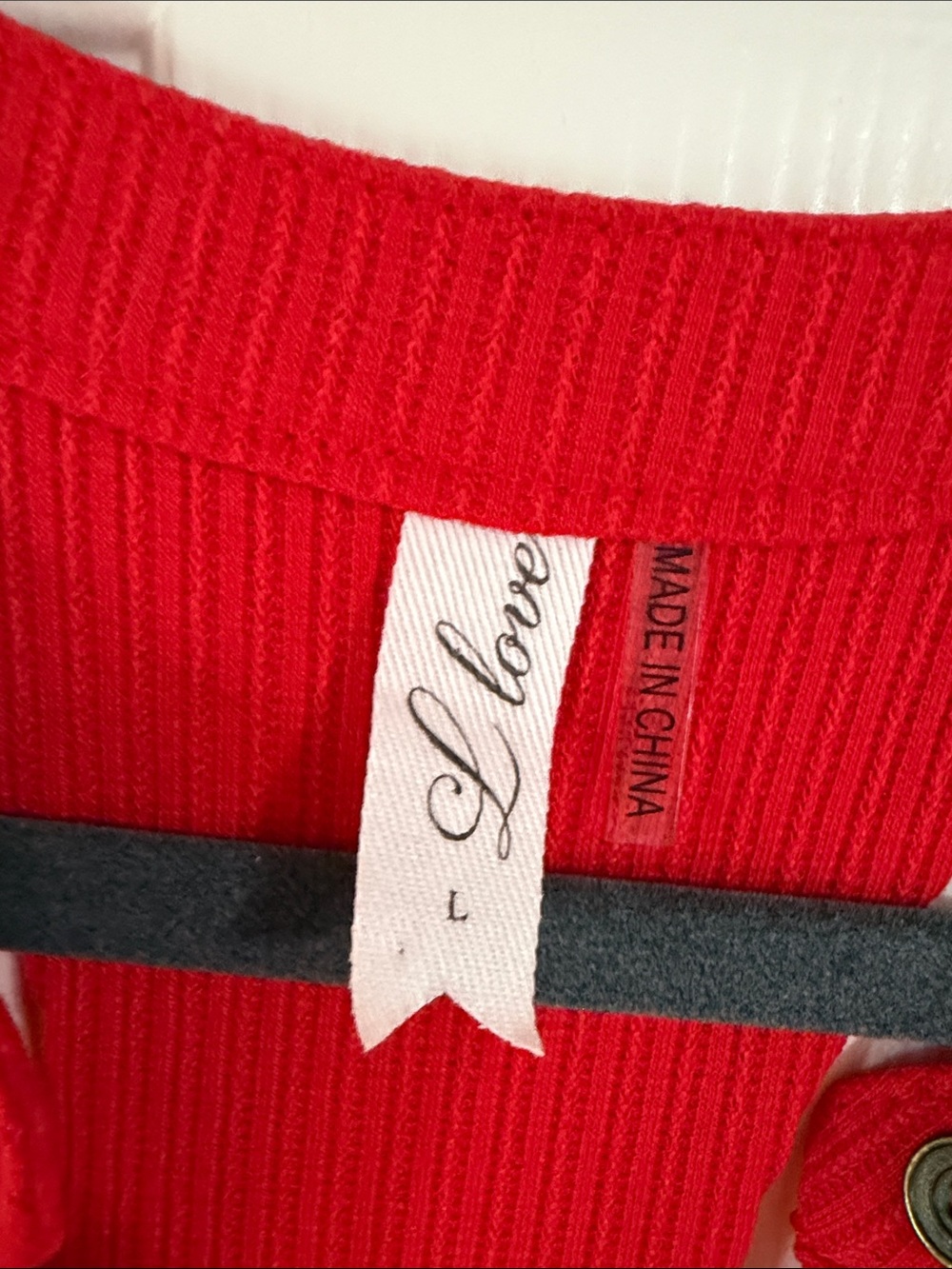 Red Cold-Shoulder Ribbed Camisole - Picture 2 of 6